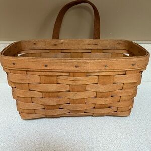 Woven Brown Basket with Handle